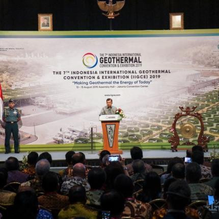 Pembukaan The 7th Indonesia International Geothermal Convention and Exhibition 2019 oleh Wakil Presiden RI, Jusuf Kalla