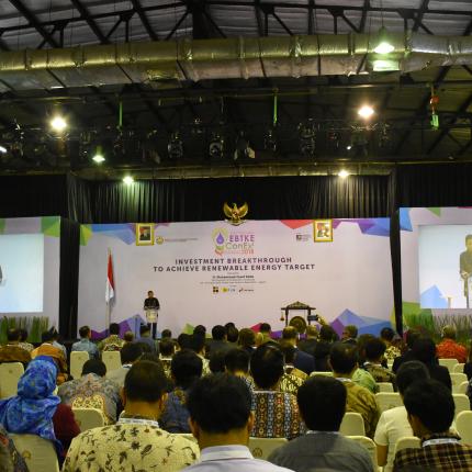 Sambutan Menteri ESDM, Ignasius Jonan pada acara Indo-EBTKE Conex 2018 yang digelar di Balai Kartini