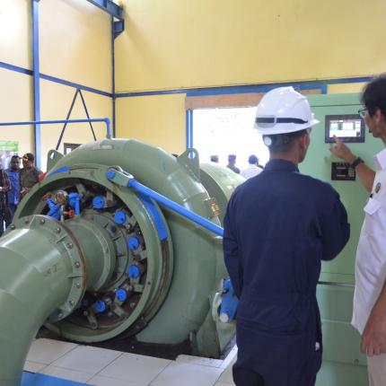 Peninjauan dan Pengecekan PLTM Warabiai Sausapor di Desa Jokte Kecamatan Sausapor Kabupaten Tambraw dengan kapasitas 1,6 MW (2 x 800 kW)
